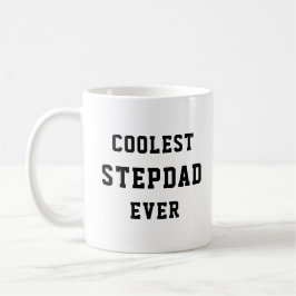 Coolest Stepdad nånsin Typography Fars dag Gift Kaffemugg