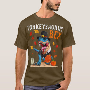 Coolest Turkey Trex Dinosaur Happy thanksgiving Bo T Shirt