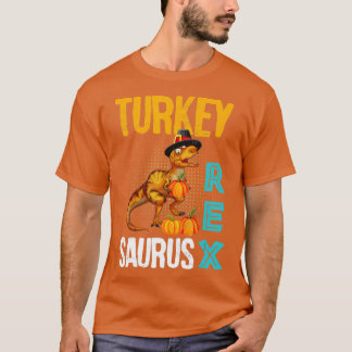 Coolest Turkey Trex Dinosaur Happy thanksgiving Bo T Shirt