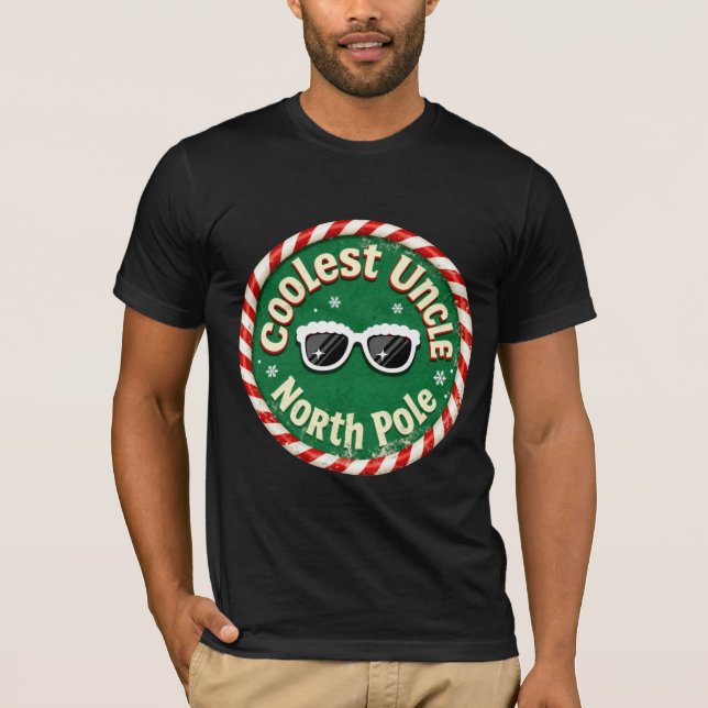 Coolest Uncle This Side of the North Pole | Retro  T Shirt (Framsida)