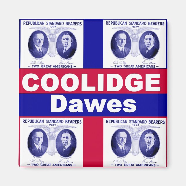 Coolidge-Dawes 1924 Magnet (Framsidan)