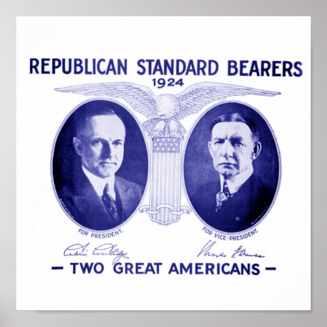 Coolidge-Dawes 1924-ramPoster Poster (Framsidan)