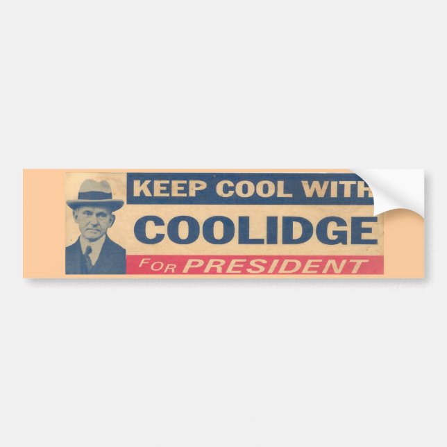 Coolidge för presidentklistermärke bildekal (Framsidan)