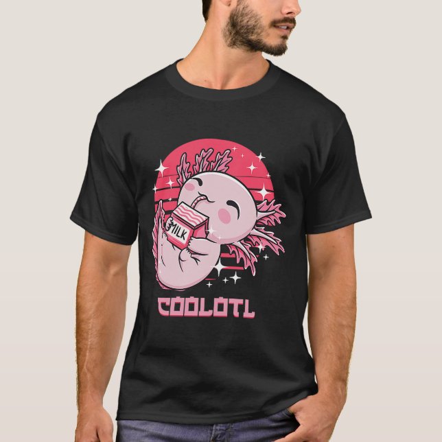 Coolotl Axolotl Humor Salamander Amphibians Anima T Shirt (Framsida)