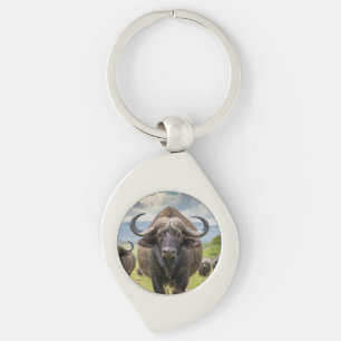 Coolt Buffalo Metall Nyckelband! Swirl Silverfärgad Nyckelring