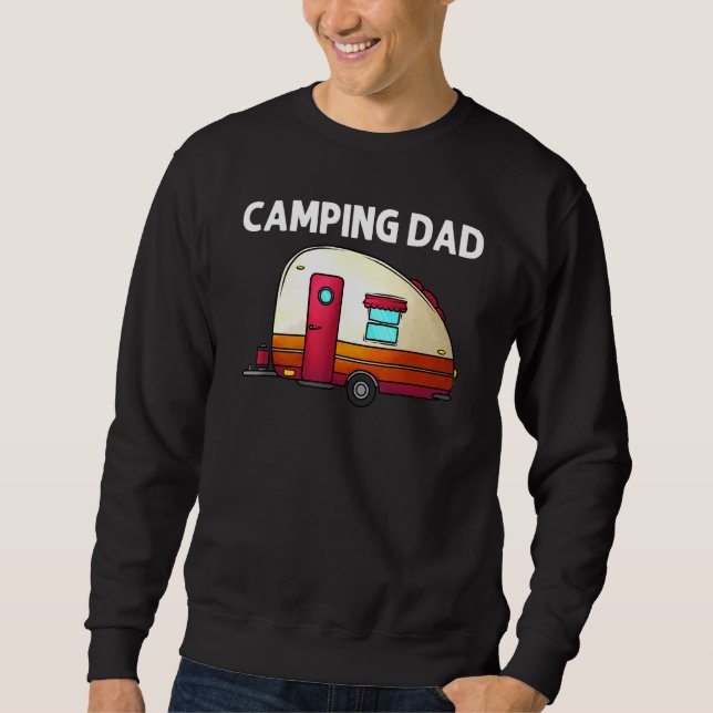 Coolt Camping För Pappa Fader Camper Vandring Bål  Lång Ärmad Tröja (Framsida)
