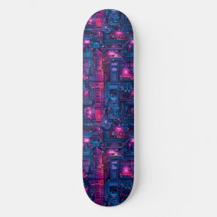 Coolt cyberpunk-anime japanskt designat skateboard