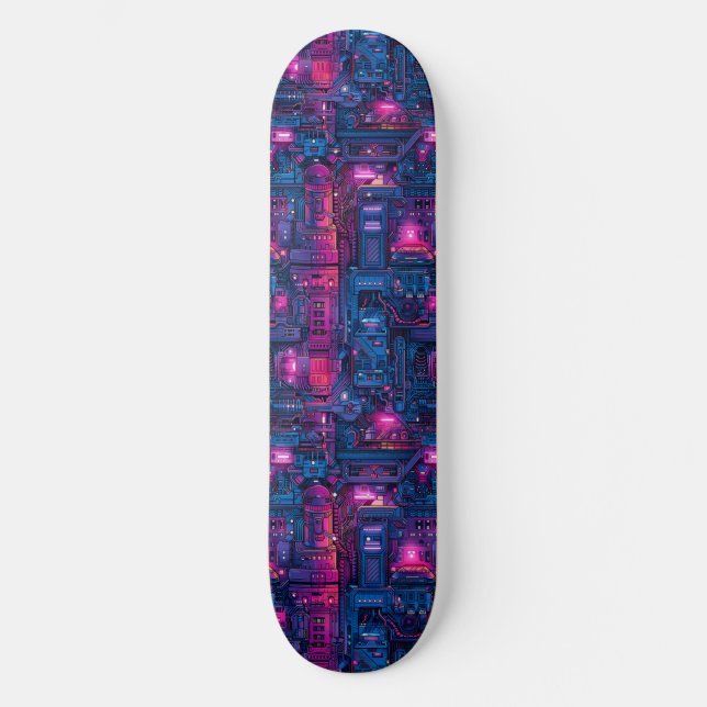 Coolt cyberpunk-anime japanskt designat skateboard (Framsida)