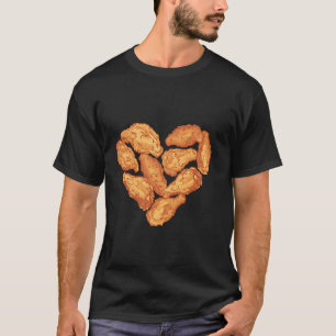 Coolt Hjärta Kärlek Stekt Kyckling Roliga Kyckling T Shirt