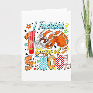 Coolt jag klarade 100 dagars skolfotbollstema kort