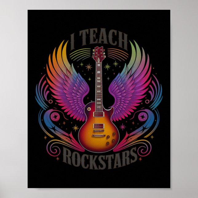 Coolt Jag Undervisar Rockstjärnor Lärare Kör Trupp Poster (Framsidan)