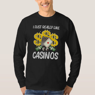 Coolt Kasino För Män Kvinnor Kasino Spelande Spela T Shirt