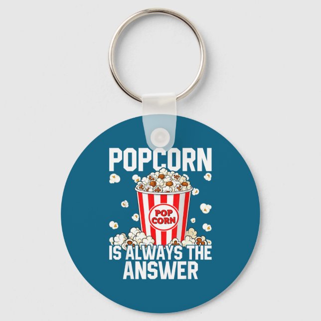 Coolt kostym popcorn majs pop älskare nyckelring (Framsida)