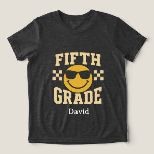 Coolt leende design för femte klass t shirt