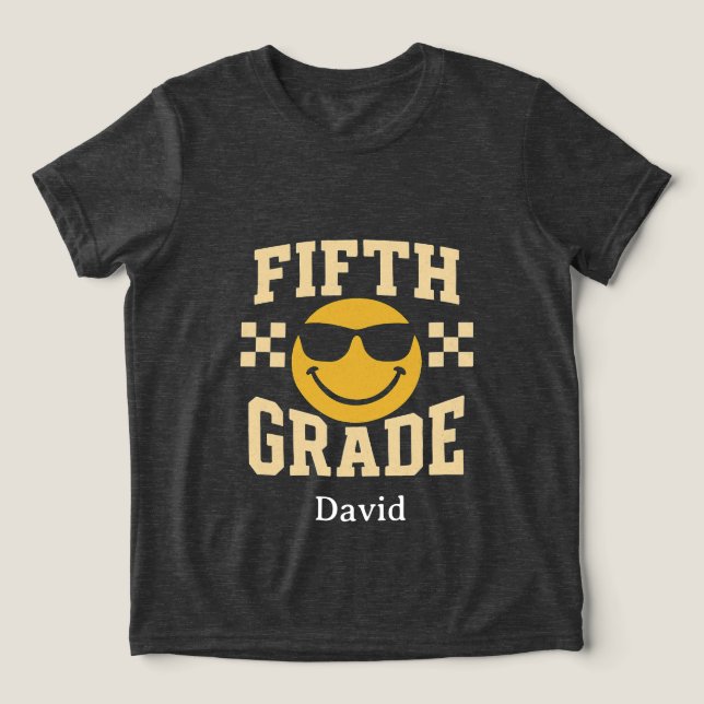 Coolt leende design för femte klass t shirt (Design Framsida)