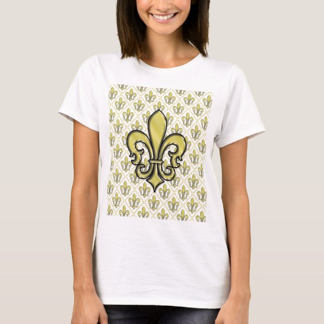 Coolt Mardi Gras Fleur de Lis-design T Shirt (Framsida)