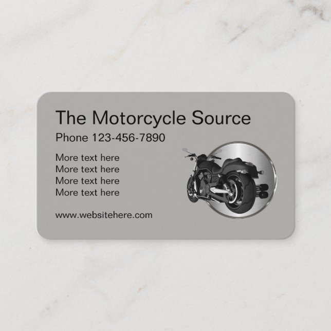 Coolt motorcykeltema visitkort (Framsida)