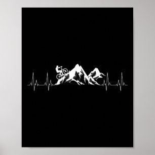Coolt present till mountainbike Hjärtbeat Roligt c Poster