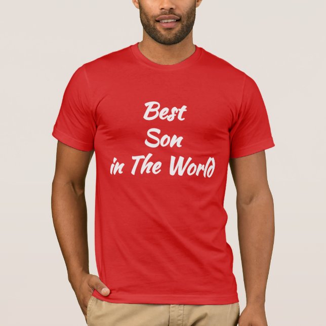 Coolt presentidé - Världens bästa son T Shirt (Framsida)