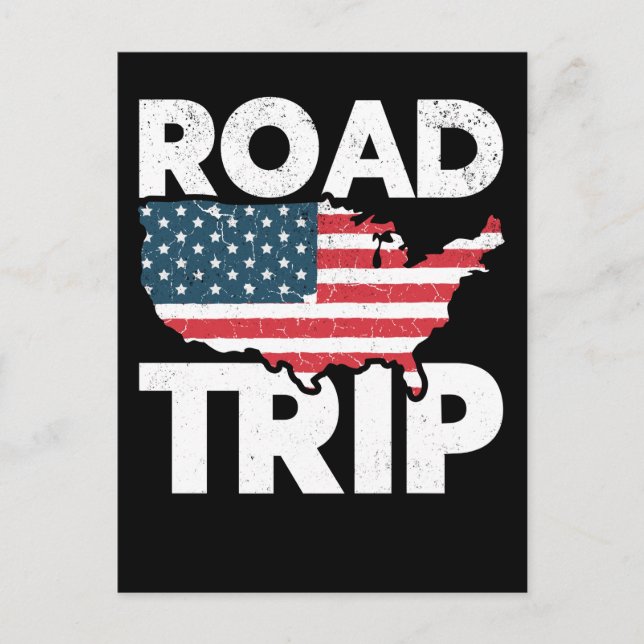 Coolt Road Trip Amerikansk Resenär USA Resa Vykort (Framsida)