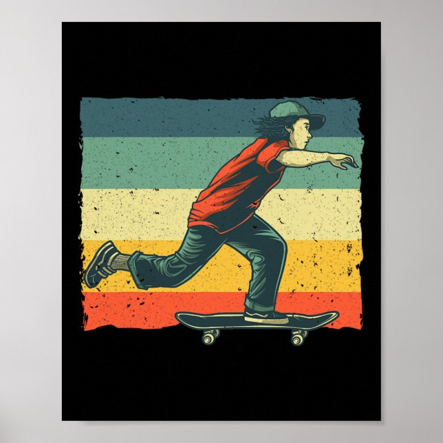 Coolt Skateboard För Män Kvinnor Pojkar Skateboard Poster (Framsidan)