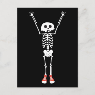 Coolt skelett Halloween-design Vykort
