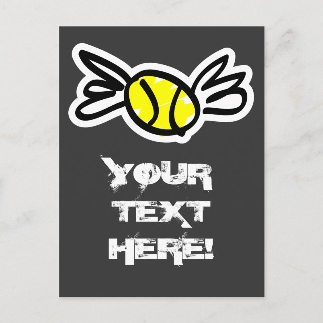 Coolt tennis-kort personlig inbjudan! vykort (Framsida)