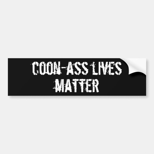 Coon-ass Lives Bildekal (Framsidan)