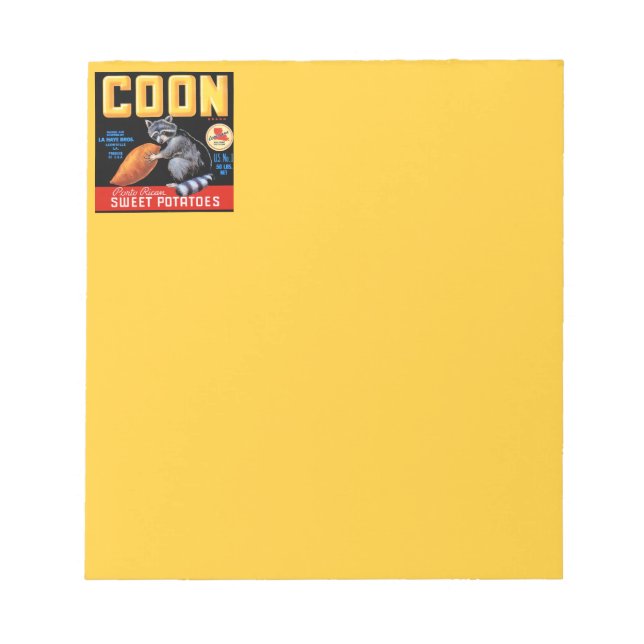Coon Brand Sweet Potatis Anteckningsblock (Framsida)