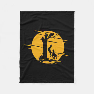 Coon Hound Hund Treeing A Raccoon Howling - Roligt Fleecefilt