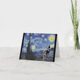 Coon Hound Hundar, i Starry Night Parody Kort