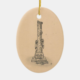 Coon Hund Monument Ceramic Ornament