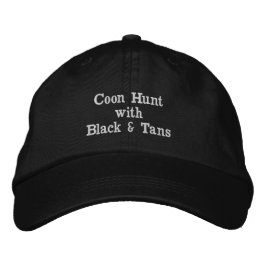 Coon Hunt med Black & Tans hat Broderad Keps