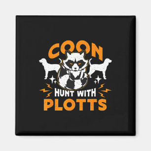 Coon Hunt med Plotts Hunting Coon Hunters Raccoon Magnet