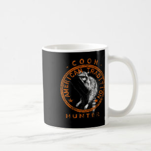 Coon Hunter American Patriotic Raccoon Hunting Tra Kaffemugg