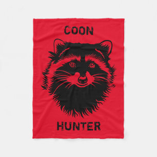 Coon Hunter med Raccoon Fleecefilt
