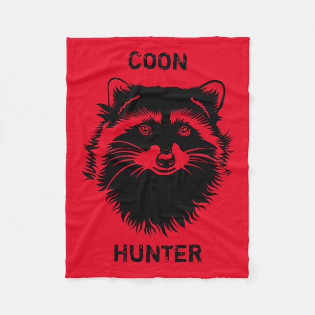 Coon Hunter med Raccoon Fleecefilt (Framsidan)