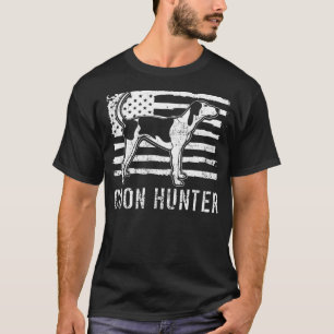 Coon Hunter Raccoon Hunting USA flagga T Shirt