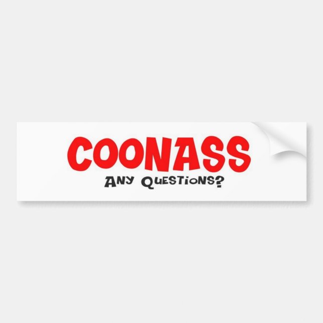 CoonAss - något ifrågasätter Bildekal (Framsidan)