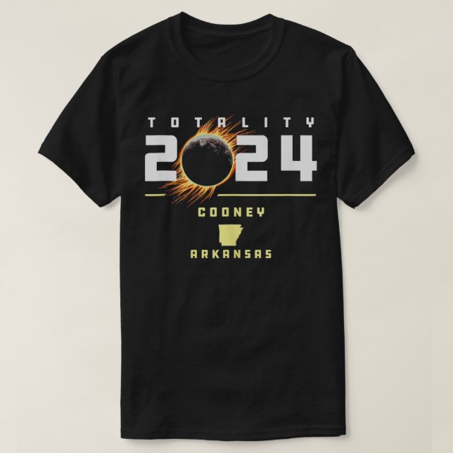 Cooney Arkansas 2024 Total Solar Eclipse T Shirt (Design framsida)
