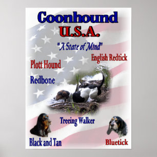 Coonhound Älskare Gifts Poster