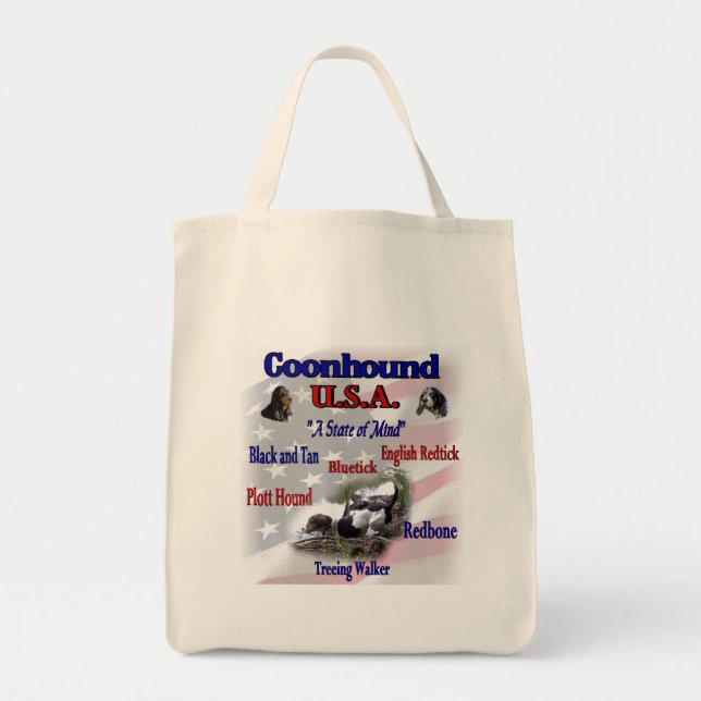 Coonhound Älskare Gifts Tote Tygkasse (Framsidan)