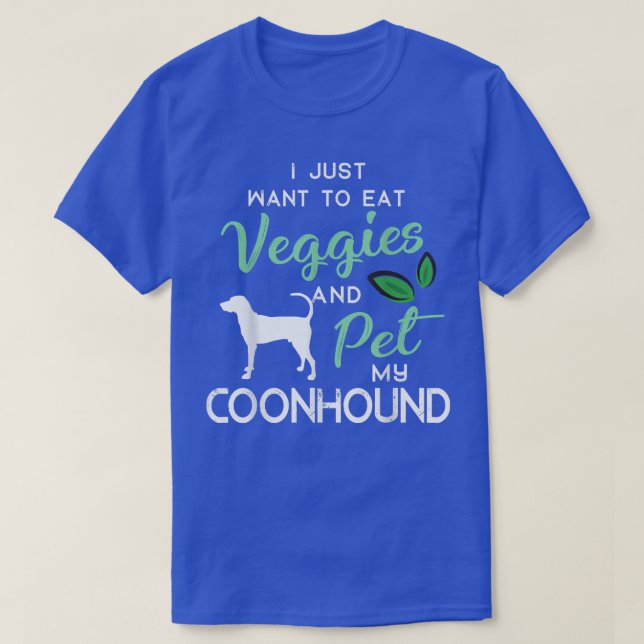 Coonhound Funny Vegan Hund älskare Owner Julafton  T Shirt (Design framsida)