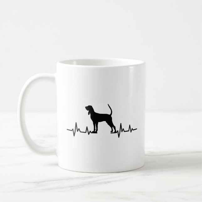 Coonhound Heartslag Coffee Mugg (Vänster)
