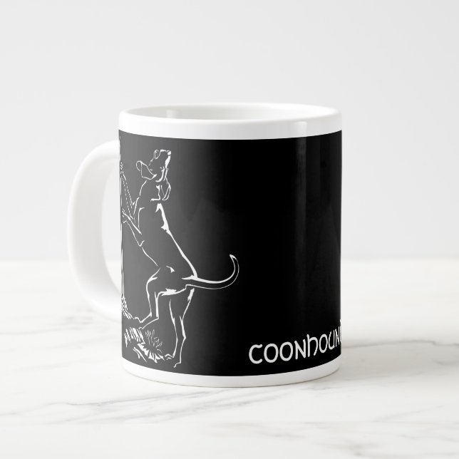Coonhound Hund Coffee Mugg Personlig Hund Kopp Jumbo Mugg (Framsida vänster)
