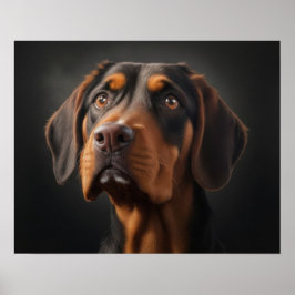 Coonhound hund poster