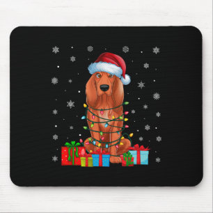 Coonhound Hund Ugly Julafton Ljus Santa Coonhound  Musmatta