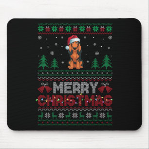 Coonhound Hundälskares Santa Hat Julgran Ligh Musmatta
