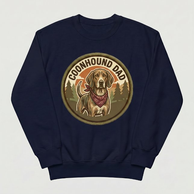 Coonhound Pappa Crewneck | Hound Dog Pappa Present Lång Ärmad Tröja (Skapare uppladdad)