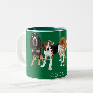 Coonhound Pappa Grönt Två-Tonad Mugg